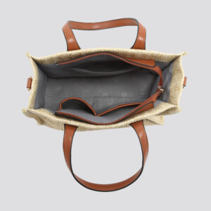 Women's Woven Straw Tote Bag with Shoulder Strap –  Summer Handbag , Luxury Design - Image 8