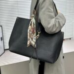 Big Size Tote Bag Set of 2 with Zipper Pouch & Scarf – Large Shoulder Bag for Office, University & Everyday Use