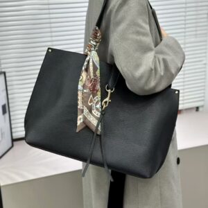 Big Size Tote Bag Set of 2 with Zipper Pouch & Scarf – Large Shoulder Bag for Office, University & Everyday Use