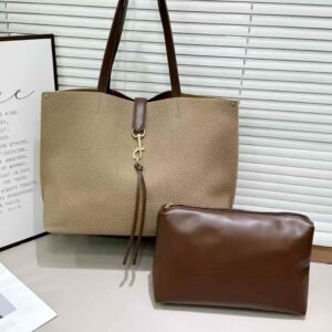 Big Size Tote Bag Set of 2 with Zipper Pouch & Scarf – Large Shoulder Bag for Office, University & Everyday Use - Image 2